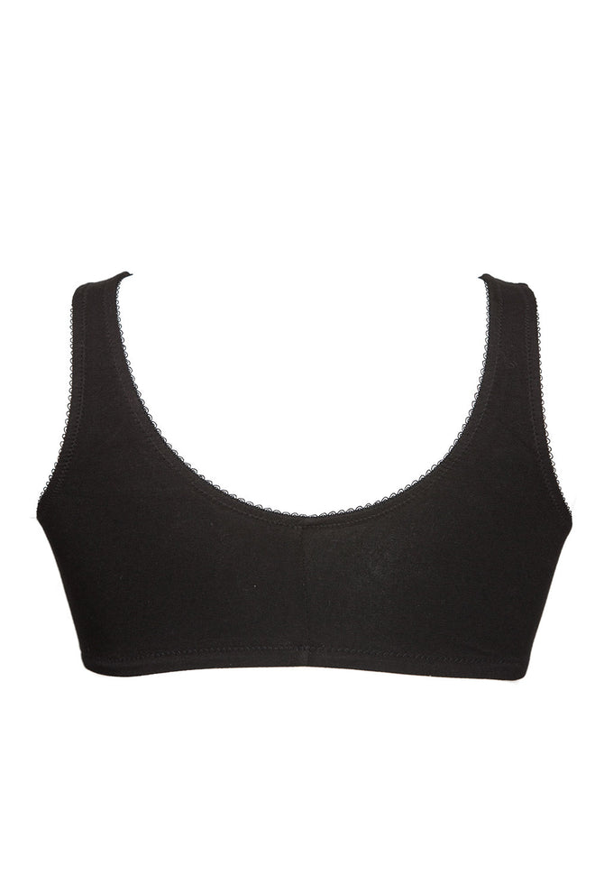 Unique Front Close Bra, Black