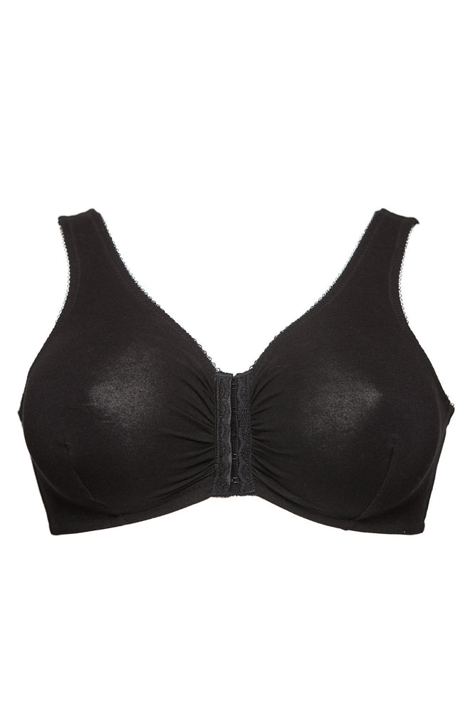 Unique Front Close Bra, Black