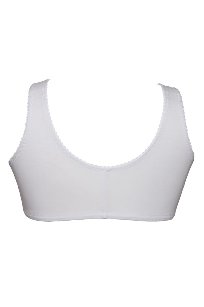 Unique Front Close Bra, White