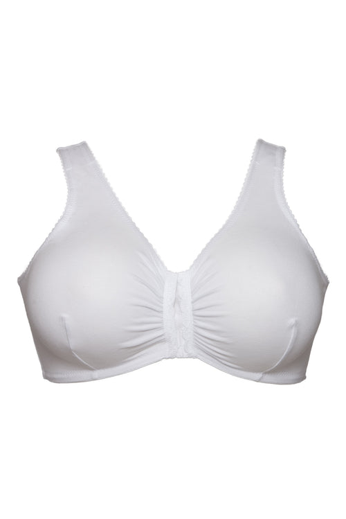 Unique Front Close Bra, White